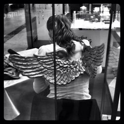 Close-up of woman standing in pond