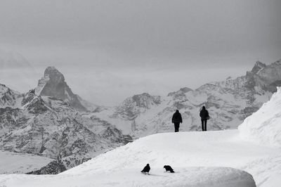 Scenic view of snow covered mountain