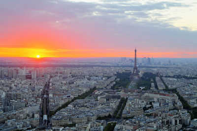 Cityscape at sunset