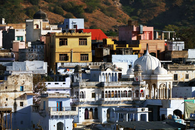 High angle view of townscape