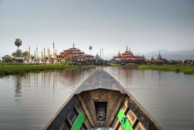 Reflection of temple in lake