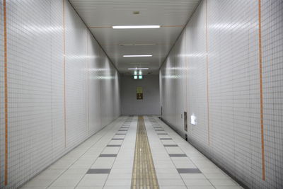 Empty corridor of building