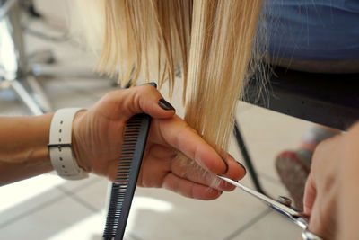 Close-up of woman working