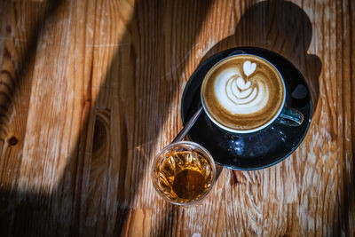 Close-up of coffee on table