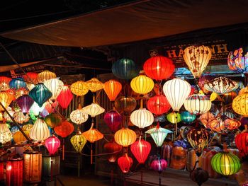 Chinese lanterns for sale in market