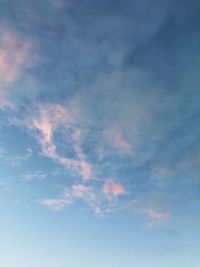 Low angle view of cloudy sky