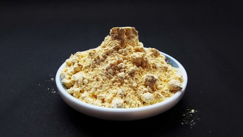 Close-up of breakfast served on table