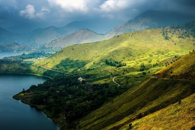 Scenic view of landscape against sky