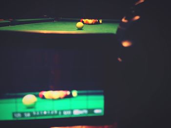 Close-up of illuminated lamp