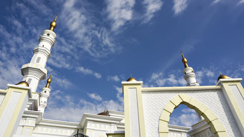 Low angle view of buildings against sky