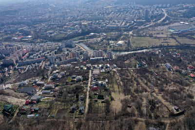 High angle view of cityscape