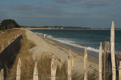 Panoramic view of beach against sky