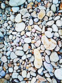 Full frame shot of pebble stones