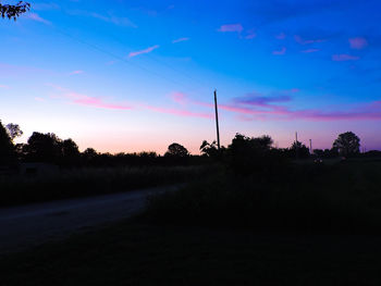 Scenic view of landscape at sunset