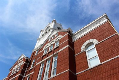 Low angle view of historic building against sky