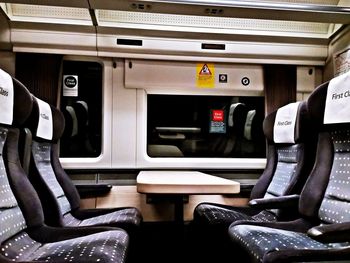 Interior of train