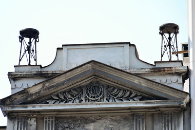 Low angle view of built structure against clear sky