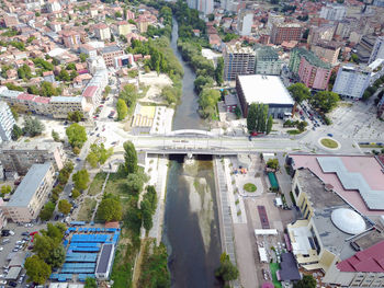 High angle view of cityscape