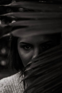 Close-up portrait of young woman