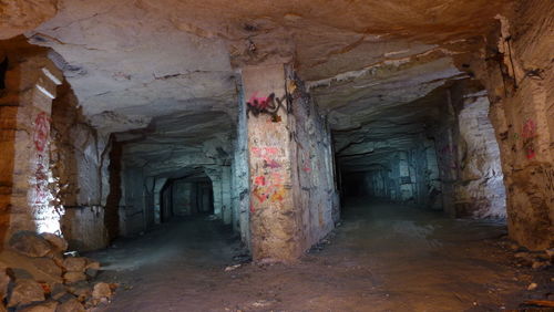 Interior of abandoned cave