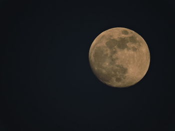 Low angle view of moon in sky