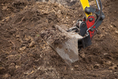 Close-up of construction site