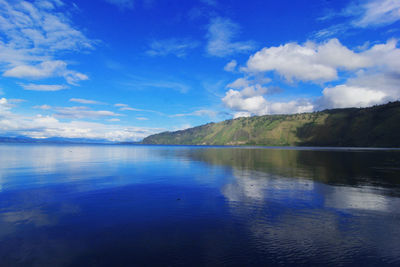 Lake toba landscape, samosir, north sumatera, indonesia.