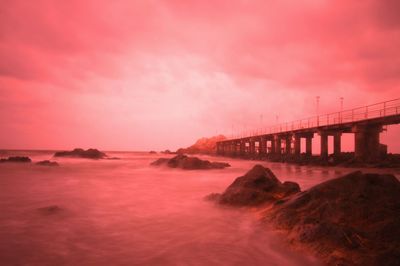 View of bridge over sea