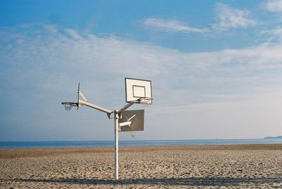 Basketball hoop against sky