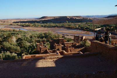 Scenic view of landscape against clear sky