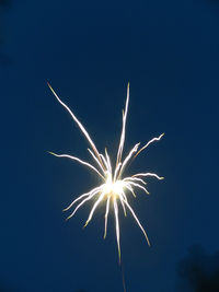 Low angle view of firework display