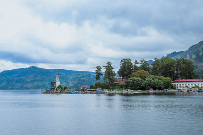 The beauty of an island right in the middle of the lake toba, north sumatra