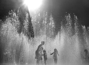 Waves splashing in water