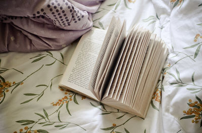 High angle view of two people