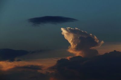 Low angle view of dramatic sky