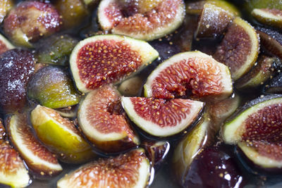 Full frame shot of figs jam cooking