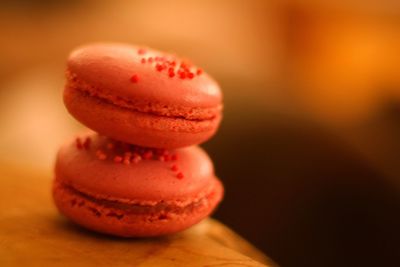 Close-up of dessert on table