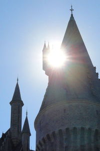 Low angle view of temple against sky