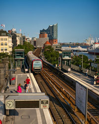 High angle view of city