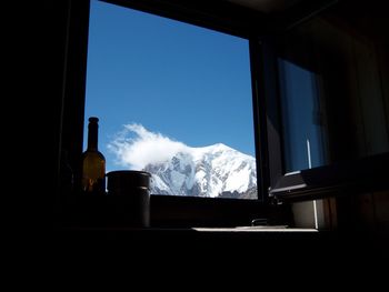 Close-up of window against clear sky