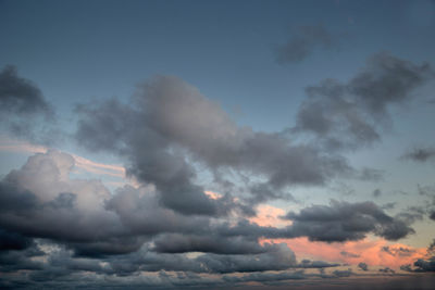 Cloudy sky at sunset