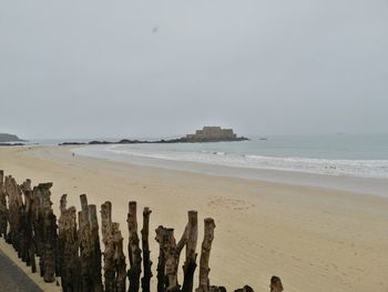 Panoramic view of beach against sky