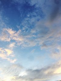 Low angle view of clouds in sky