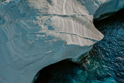 High angle view of sea