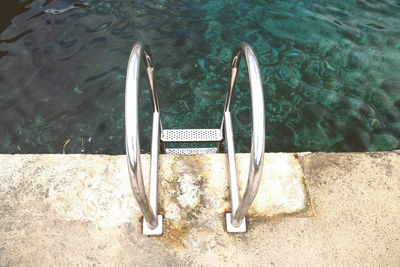 High angle view of swimming pool