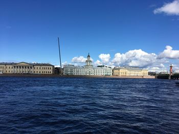 Warships in the neva river, which arrived to participate in the naval parade in saint petersburg 