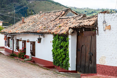 Beautiful architecture of the streets of the colonial small town of iza in colombia