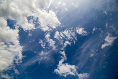 Low angle view of clouds in sky