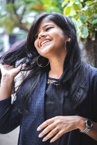 Young woman smiling