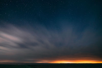 Low angle view of sky at night